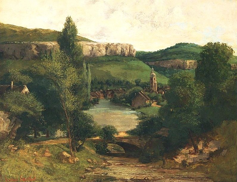 Paysage pr&egrave;s d'Ornanas par Gustave Courbet