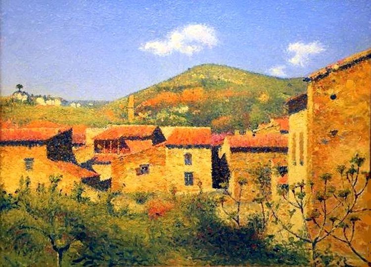 Vue d'Alet-les-Bains par  Achille Laug&eacute;
