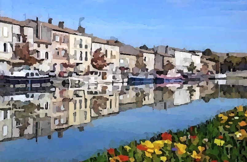 Vue de Castelnaudary devant le canal du Midi par Dan Kopel