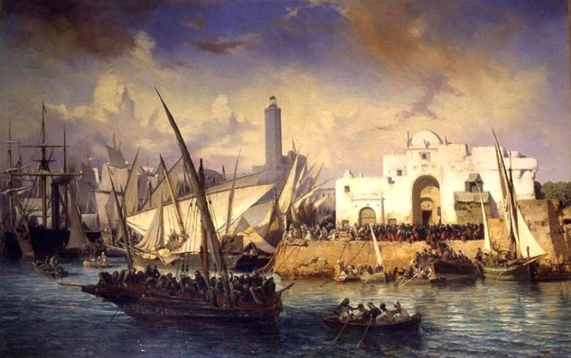 Embarquement des zouaves pour Alger &agrave; Narbonne par Vincent Courdouan