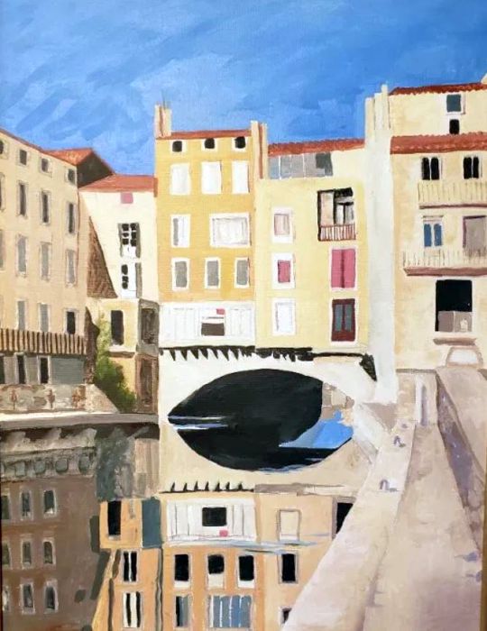Pont couvert de Narbonne par Alan Zingman Leith