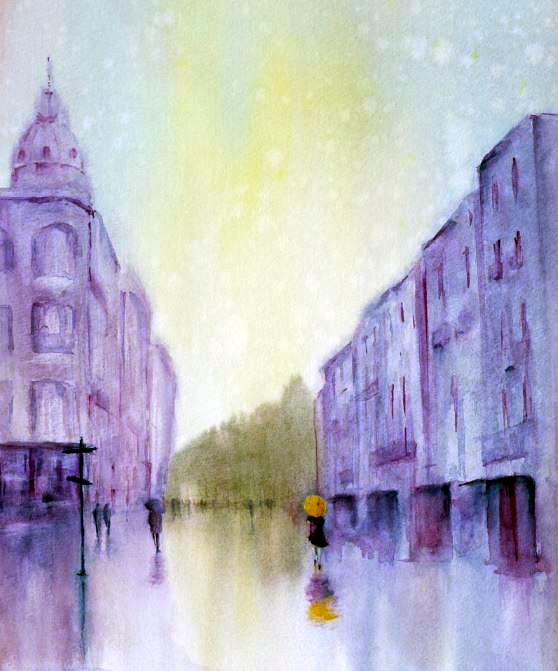 Purple rain narbonne by Annette Morris