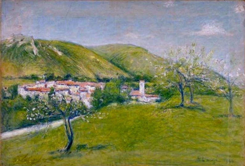 Vue de Ginoles les Bains par Achille Laug&eacute;