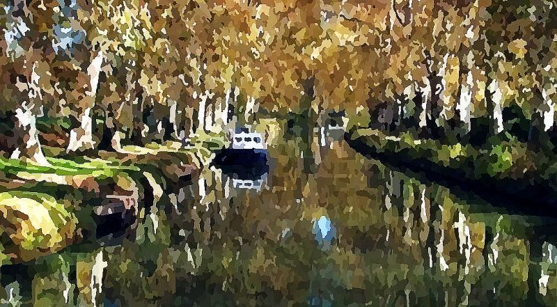 Reflets sur le canal du Midi par Dan Kopel