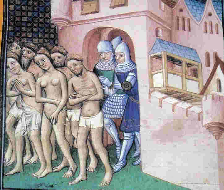habitants de Carcassonne chass&eacute;s de la cit&eacute; en  1209