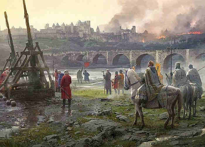 Si&egrave;ge de Carcassonne en  1209 par Jose Daniel Cabrera pena