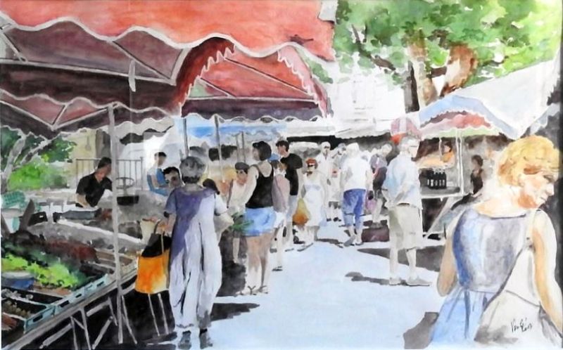 Le march&eacute; de Barjac par Vanc&eacute;