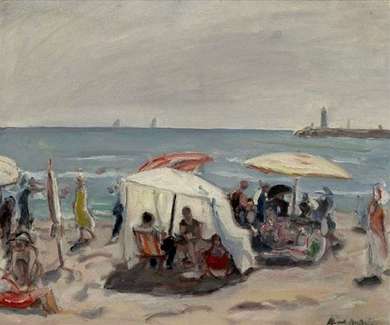 La  plage du Grau du Roi par Albert Andr&eacute; 