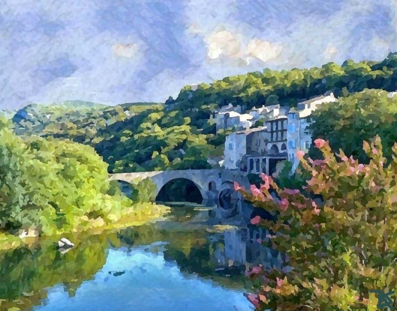 Reflets sur la Vidourle &agrave; Sauve par Dan Kopel
