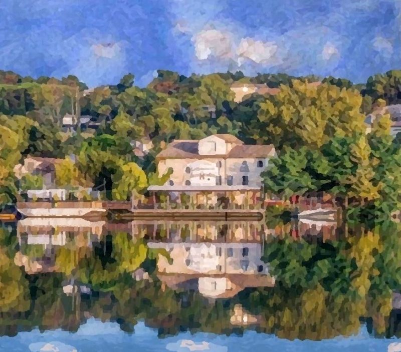 Guinguette du Vieux Moulin &agrave; Villeneuve les Avignon par  Dan Kopel