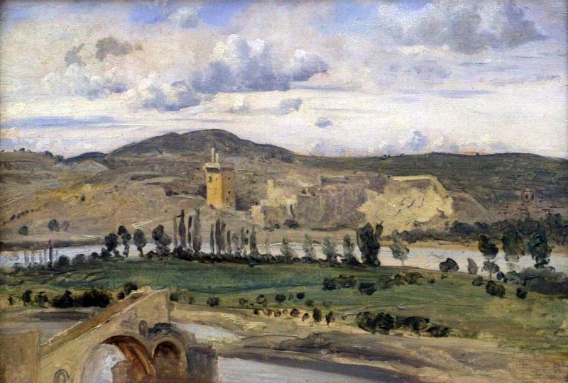 Tour Philippe le Bel &agrave; Villeneuve les Avignon par  Camille Corot