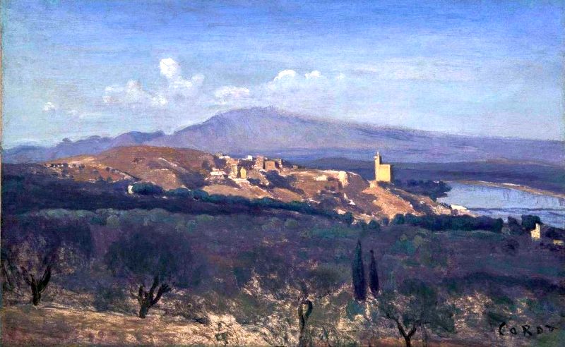 Villeneuve les Avignon par  Camille Corot