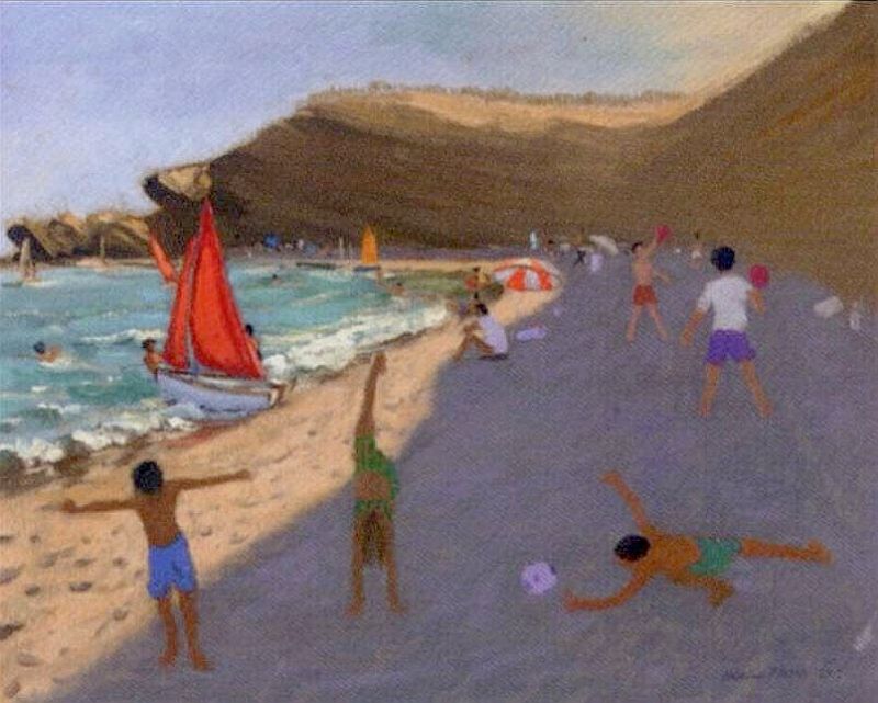 Red sails, plage de Conch Cap d'Agde by Andrew Macara