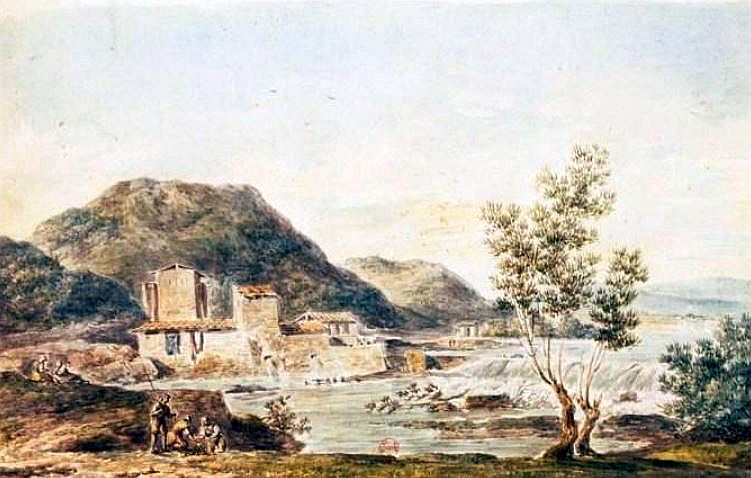 Moulin &agrave; Foulon &agrave; Lod&egrave;ve par Jean Baptiste Fran&ccedil;ois G&eacute;nillion