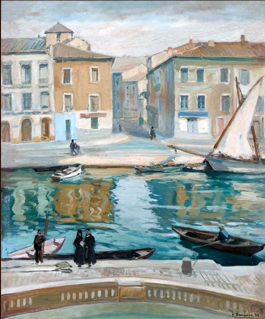 Vue de S&egrave;te, le canal, par Henri Alphonse Barnoin