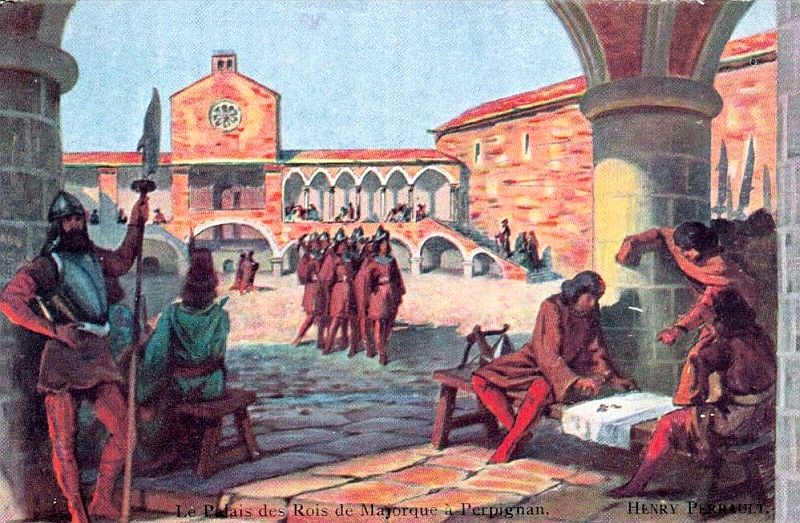 Palais du roi de Majorque &agrave; Perpignan par Henry Perrault