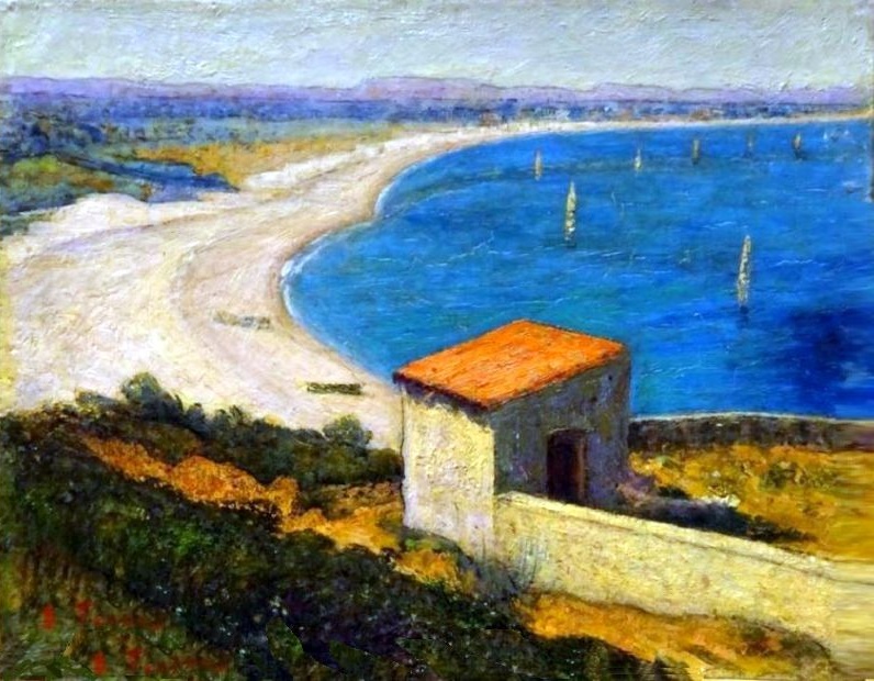 PLage du Racou &agrave; Argel&egrave;s sur Mer par  Etienne Terrus