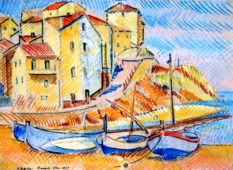 Barques &agrave; Banyuls par Pierre Savigny de Belay