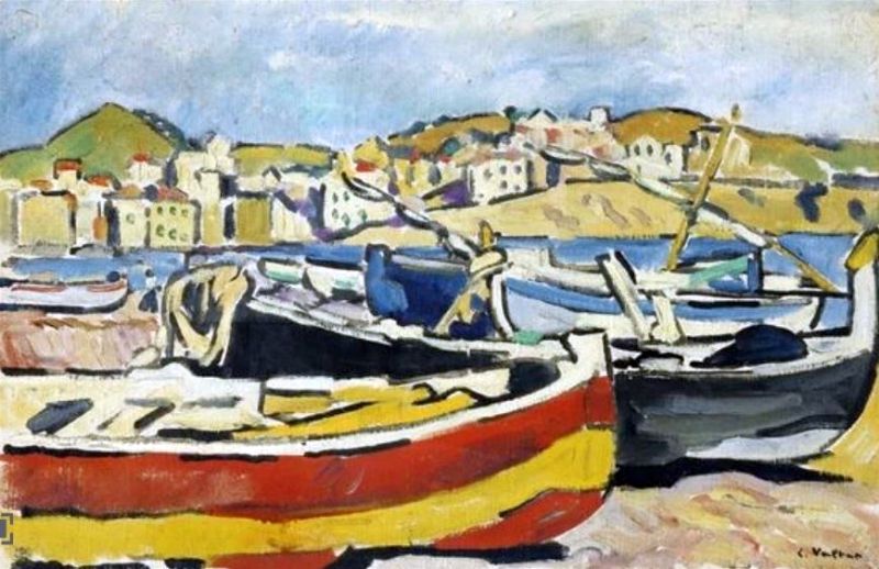 Barques &agrave; Banyuls par Louis Valtat