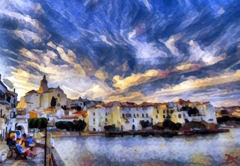 Coucher de soleil sur Canet en Roussillon par Dan Kopel