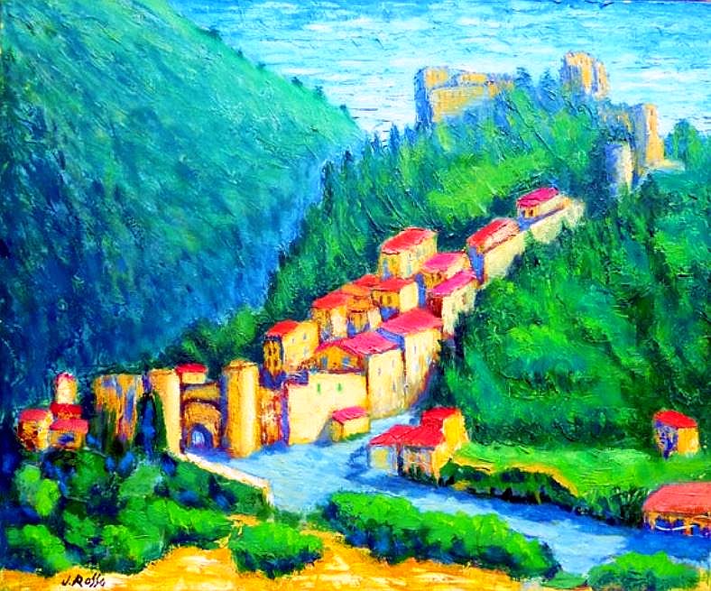 Visite &agrave; Castelnou par  Jacques Rosso