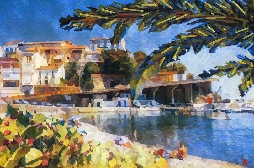 La route qui monte au ciel, plage de Cerb&egrave;re  par Dan Kopel