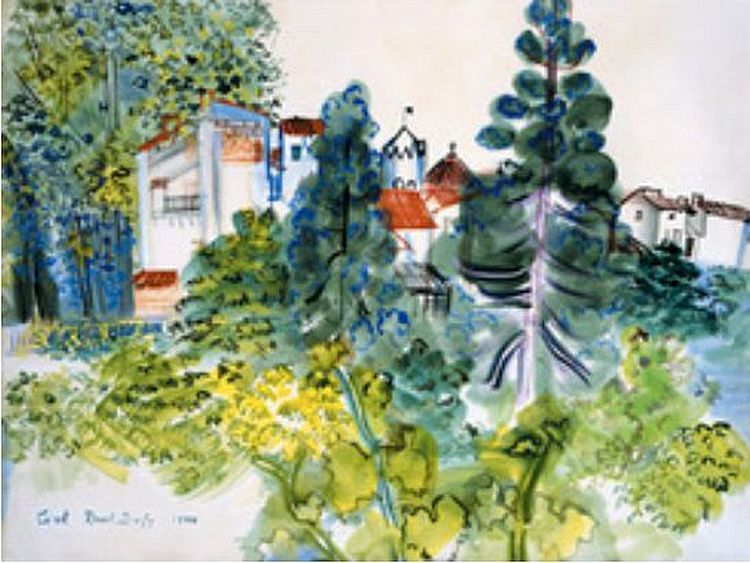 Eglise de  C&eacute;ret par  Raoul Dufy