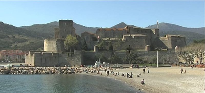Plage de Collioure et Chateau Royal