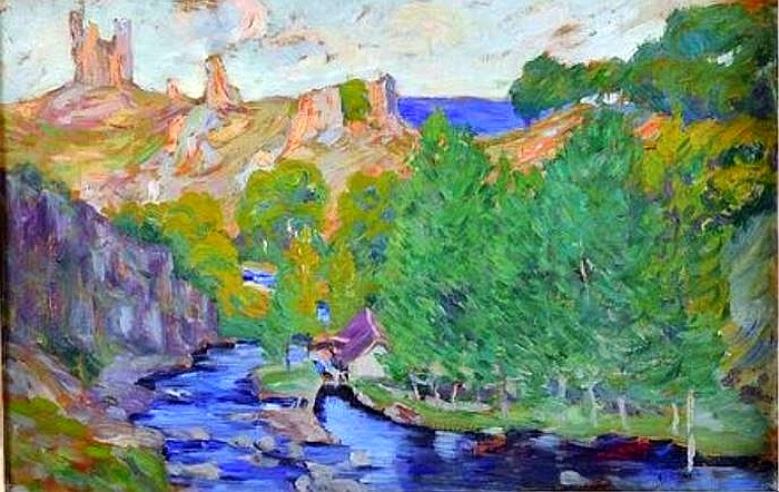 Crozant par Eug&egrave;ne Alluaud