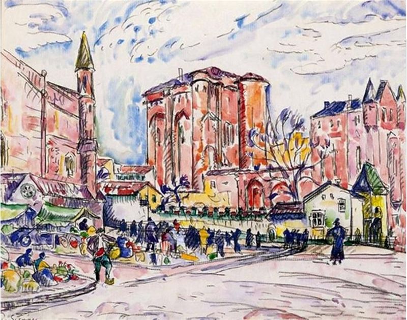 PLace anim&eacute;e &agrave; Albi par Paul Signac
