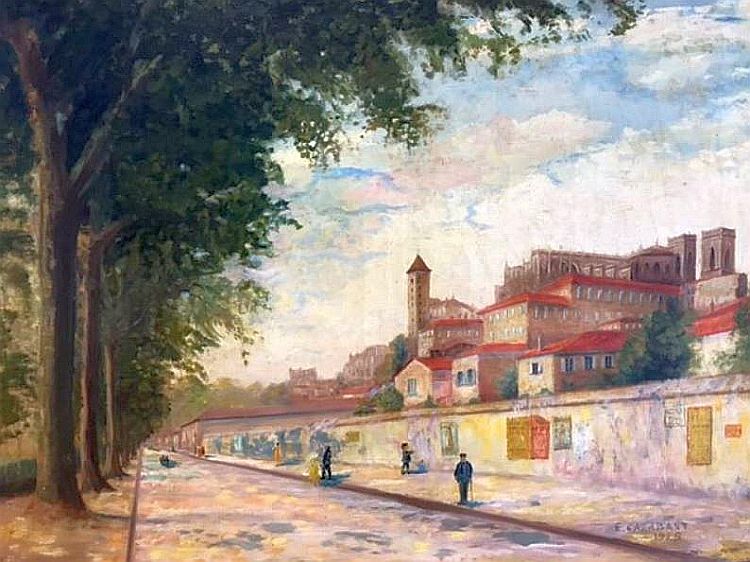 Vue d'Auch par E Cazabant