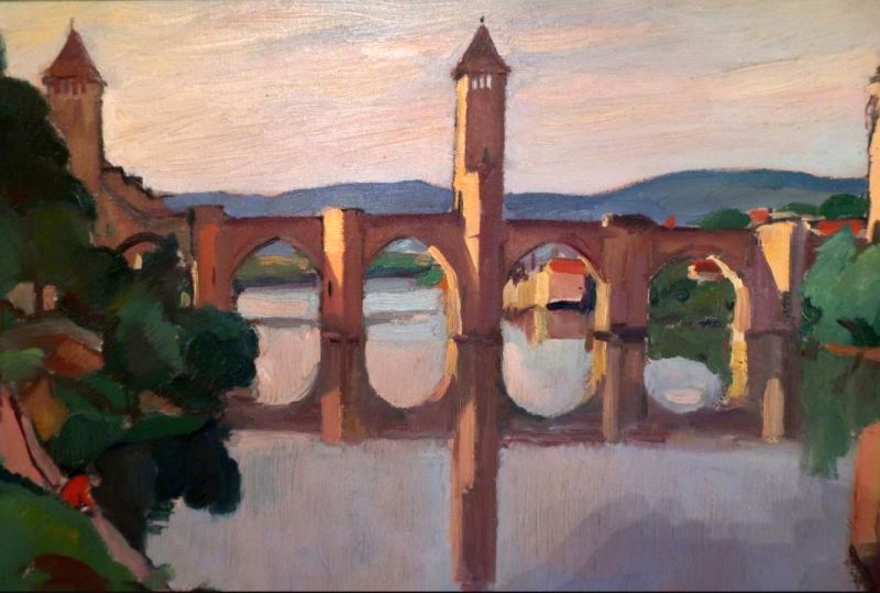 Pont Valentr&eacute; Cahors par Pierre Langlade
