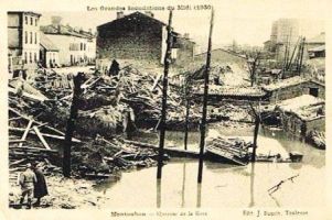 grande  inondation de 1930. &agrave; Montauban