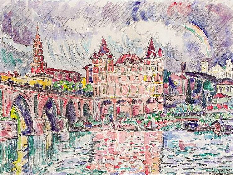Vue de Montauban sous la pluie par Paul Signac