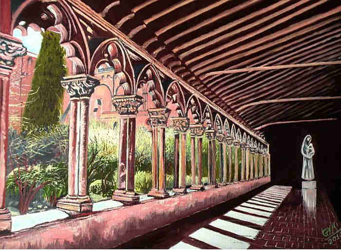 Le clo&icirc;tre des Augustins par Georges Michel