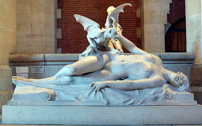 Le cauchemar, statue par eug&egrave;ne Thivier, mus&eacute;e des Augustins Toulouse 