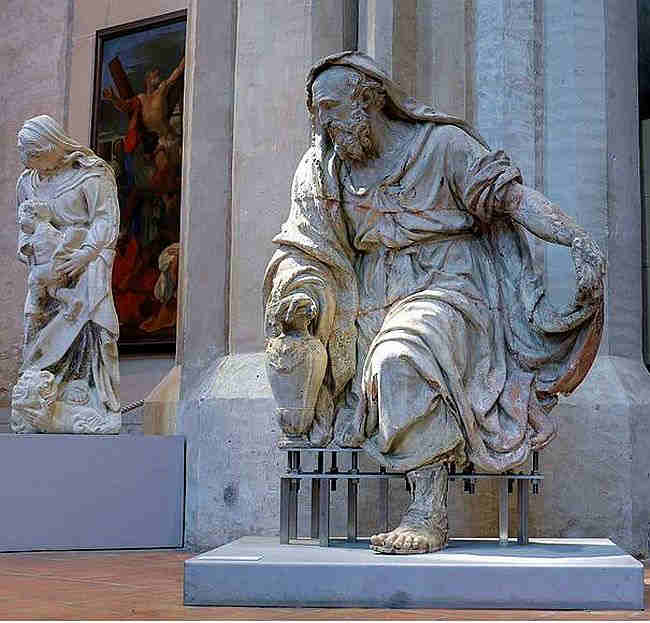 Le proph&egrave;te Elis&eacute;e, statue  par Marc Acis, mus&eacute;e des Augustins Toulouse