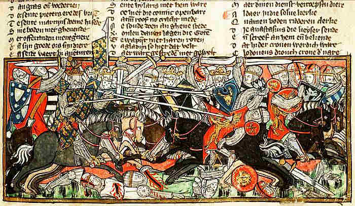 Bataille  entre  Clovis et les Wisigoths