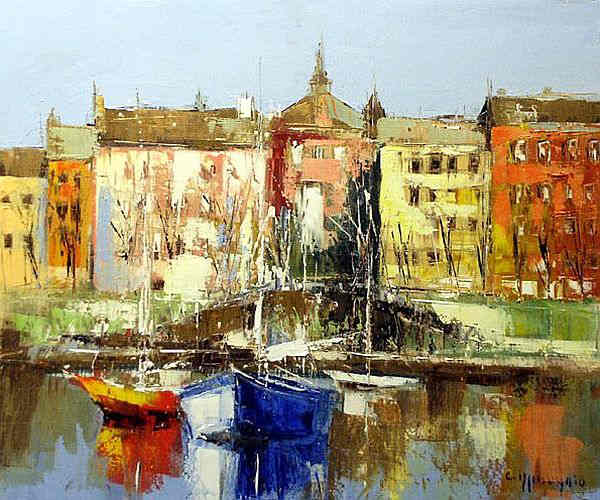 Berges de la Garonne &agrave; Toulouse par C&eacute;lestin Messaggio