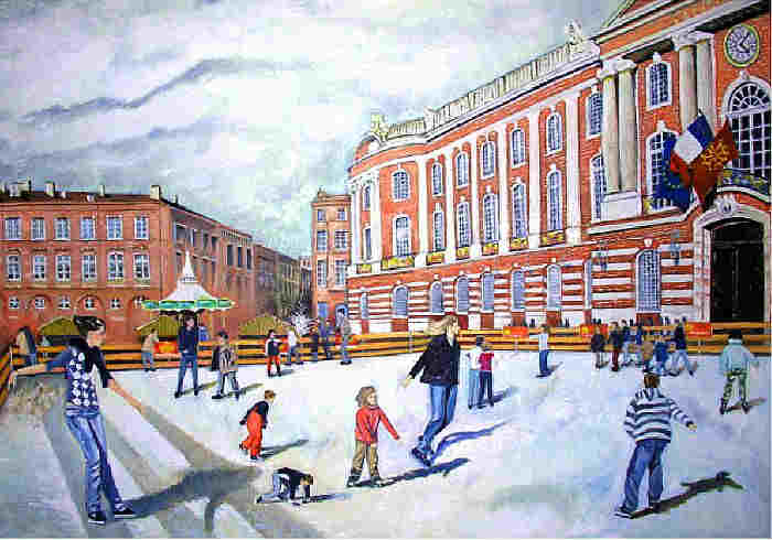 Patineurs place du Capitole par Gym