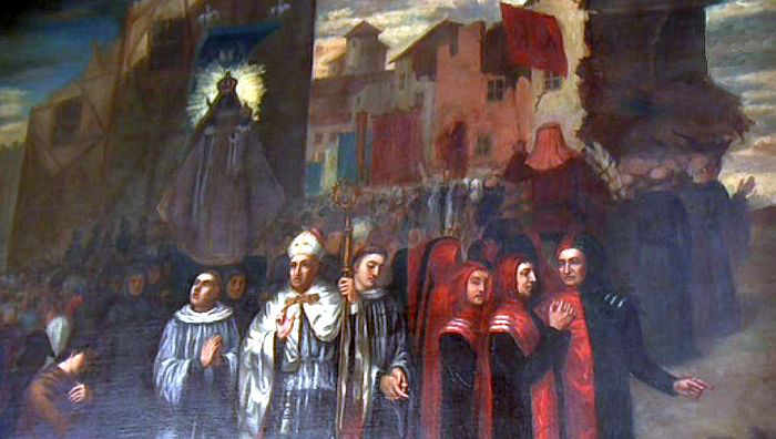 La vierge noire de la Daurade de Toulouse, en procession