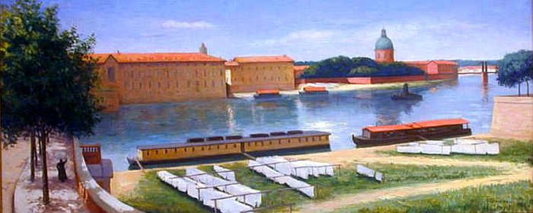 Le port de la Daurade , les bains chauds par Fran&ccedil;ois Gauzy
