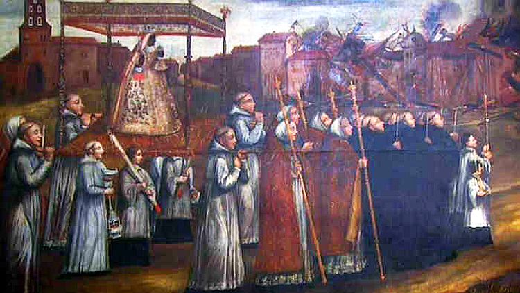 La vierge noire de la Daurade de Toulouse, en procession