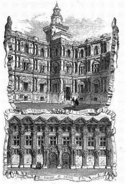 Hotel d'Assezat et Maison de Pierre &agrave; Toulouse au 19e si&egrave;cle