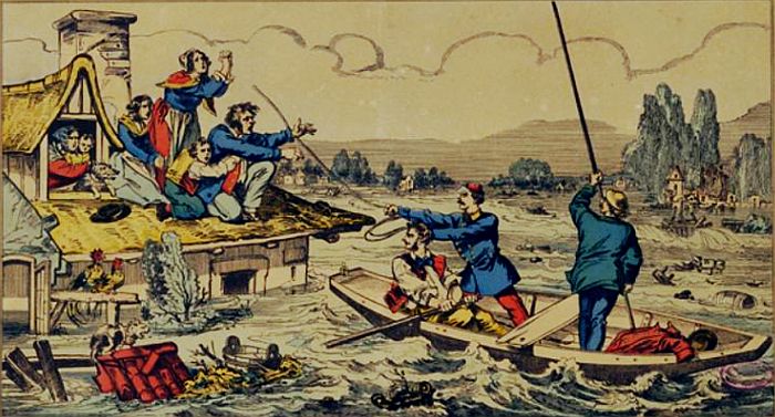 Inondations &agrave; Toulouse en 1875