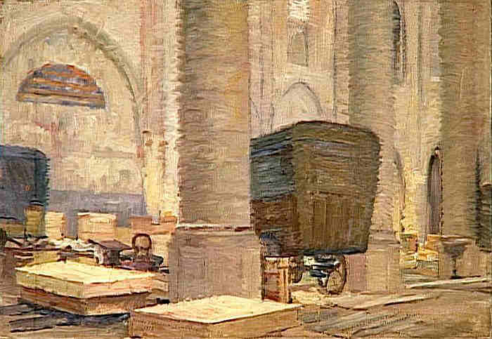 Int&eacute;rieur  des  Jacobins de Toulouse par Antoine Auguste Durandeau