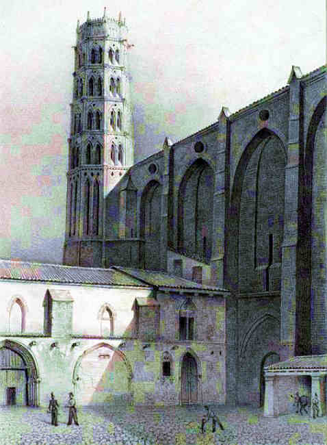 Les Jacobins de Toulouse, litho 19e