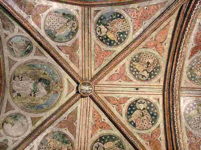 d&eacute;tail du plafond de la  chapelle St-Antonin  des  Jacobins de Toulouse
