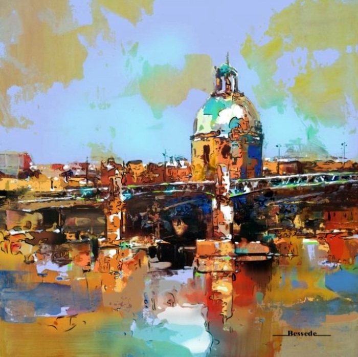 La Grave et le pont St-Pierre &agrave; Toulouse par Jacques Salque