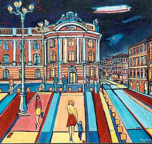 Toulouse, la nuit, place du Capitole par laurent Veyretout